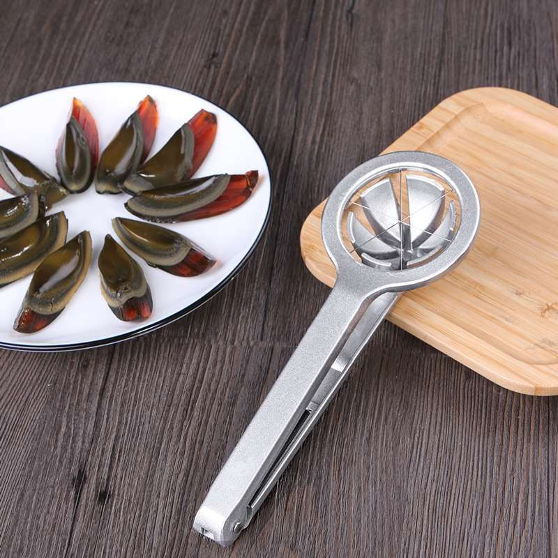 Mi 304 rozsdamentes acél tojásvágó háztartási használatra, gyorsvágó tartósított tojásokhoz, konyhai többfunkciós hatszögvágó