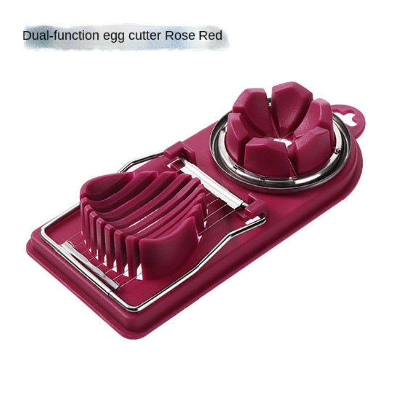 Mi 304 rozsdamentes acél tojásvágó háztartási használatra, gyorsvágó tartósított tojásokhoz, konyhai többfunkciós hatszögvágó