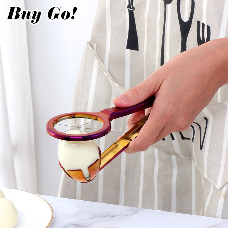 1PC tăietor de ouă din oțel inoxidabil, auriu, de uz casnic, separator de instrumente pentru ouă gătite, creativ, fantezie, despărțitor de ouă, mucegai de bucătărie, accesorii pentru feliere