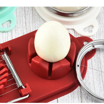Χειροκίνητος κόφτης αυγών 2 σε 1 Πολυλειτουργικός κόφτης κοπής από ανοξείδωτο ατσάλι Βοηθήματα βοηθημάτων κουζίνας