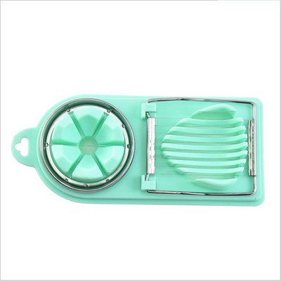 Kézi tojásszeletelő 2 az 1-ben többfunkciós metszetvágó rozsdamentes acél penge konyhai segédeszköz-kiegészítő