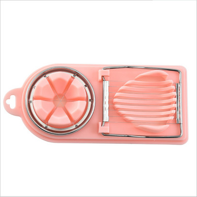 Kézi tojásszeletelő 2 az 1-ben többfunkciós metszetvágó rozsdamentes acél penge konyhai segédeszköz-kiegészítő