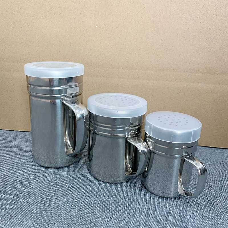 Εργαλείο κουζίνας με λαβή αναδευτήρα πιπέρι ζάχαρη αλάτι από ανοξείδωτο ατσάλι Διανομέας μπάρμπεκιου σκόνης μπουκάλια Dredge