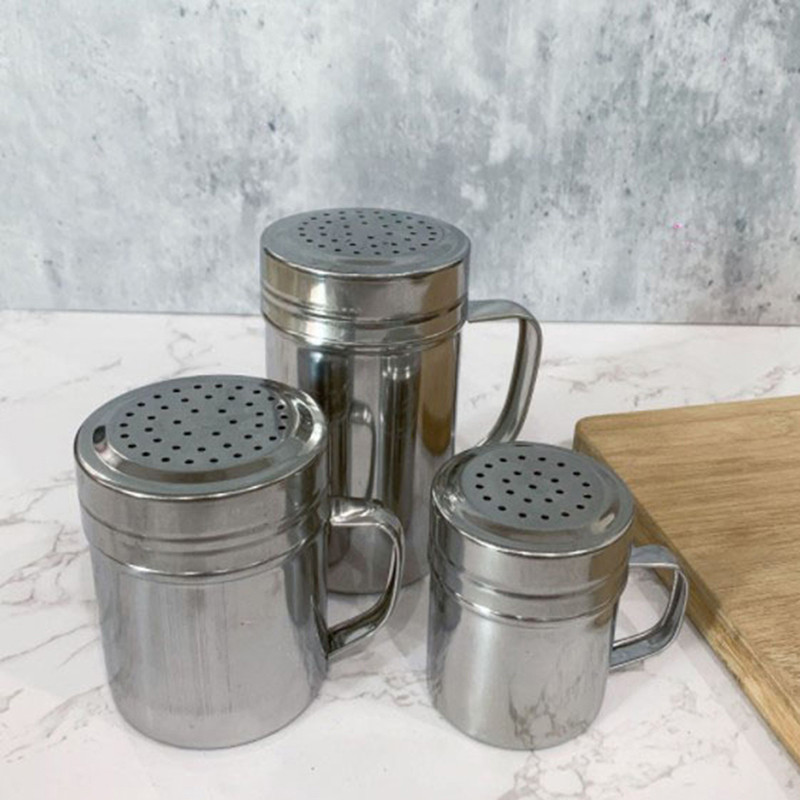 Εργαλείο κουζίνας με λαβή αναδευτήρα πιπέρι ζάχαρη αλάτι από ανοξείδωτο ατσάλι Διανομέας μπάρμπεκιου σκόνης μπουκάλια Dredge