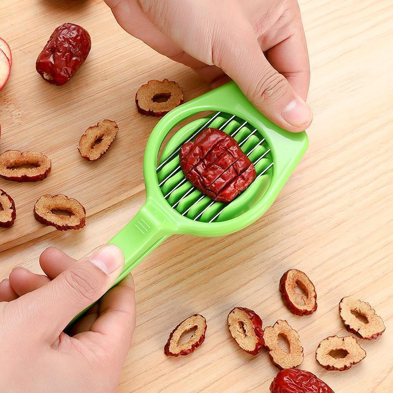 1 db rozsdamentes acél tojásvágó Tojásszeletelők Többfunkciós Zöldség Gyümölcs vágás Konyhai Kiegészítők Szeletelő Főző Kütyük