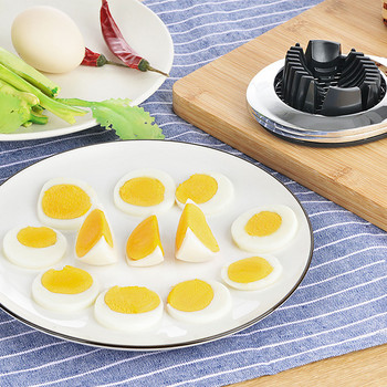 2в1 Cut Многофункционална резачка за яйца от неръждаема стомана Слайсер за яйца Sectioner Cutter Mold Luncheon Резачка за месо Кухненски джаджи