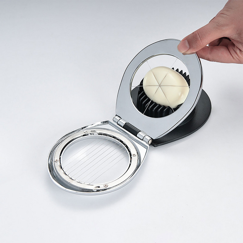 2 az 1-ben vágott többfunkciós tojásvágó rozsdamentes acél tojásszeletelő szeletelő vágó forma ebédlő húsvágó konyhai eszközök