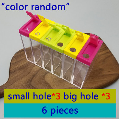 Prieskonių indelio prieskonių dėžutė virtuvė Prieskonių laikymo buteliukų stiklainiai skaidrūs PP druska pipirai kmynų miltelių dėžutės įrankis