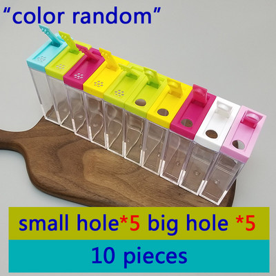 Prieskonių indelio prieskonių dėžutė virtuvė Prieskonių laikymo buteliukų stiklainiai skaidrūs PP druska pipirai kmynų miltelių dėžutės įrankis