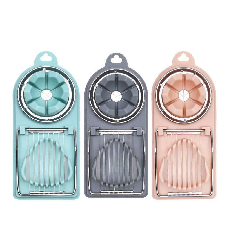 Kodumajapidamises kasutatav roostevabast terasest munalõikur Multifunktsionaalne munahoidja Kaks-ühes konserveeritud munade esemete munade eraldaja köögividinad