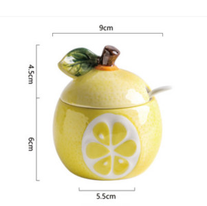 Kūrybinis vaisiaus formos keraminis prieskonių stiklainis Druskos plaktuvas ir pipirų talpykla aliejaus butelis virtuvės namų apyvokos prekių prieskonių laikymo indelis