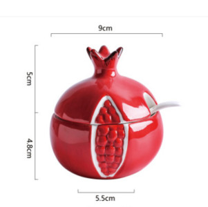 Kūrybinis vaisiaus formos keraminis prieskonių stiklainis Druskos plaktuvas ir pipirų talpykla aliejaus butelis virtuvės namų apyvokos prekių prieskonių laikymo indelis