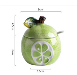 Kūrybinis vaisiaus formos keraminis prieskonių stiklainis Druskos plaktuvas ir pipirų talpykla aliejaus butelis virtuvės namų apyvokos prekių prieskonių laikymo indelis