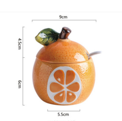 Kūrybinis vaisiaus formos keraminis prieskonių stiklainis Druskos plaktuvas ir pipirų talpykla aliejaus butelis virtuvės namų apyvokos prekių prieskonių laikymo indelis