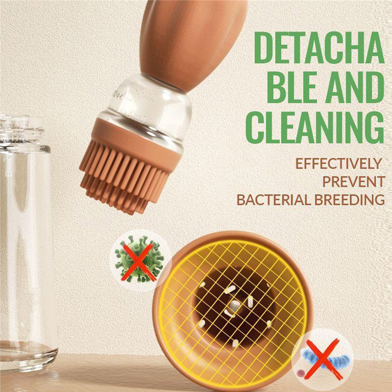 Virtuvinis silikoninis aliejaus butelis kepimo kepsninė, kepsninė, aliejaus šepečio dozatorius konditerijos kepsnių aliejaus šepečiai Virtuvės kepimo BBQ įrankis