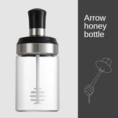 Namų stiklinės prieskonių dėžutės šaukštas ir dangtelis Integruotas prieskonių indelio derinys prieskonių stiklainis Virtuvės reikmenys Namų druskos plaktuvas aliejaus butelis