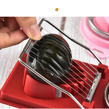 Επιτραπέζιο πολυλειτουργικό χειροκίνητο Egg Cutter Plastic Mold 304 Inox Slicer Slicer and Diced Creative DIY Breakfast Gadget