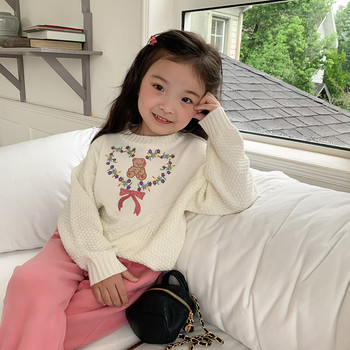 Παιδικό πουλόβερ για κορίτσια με κέντημα
