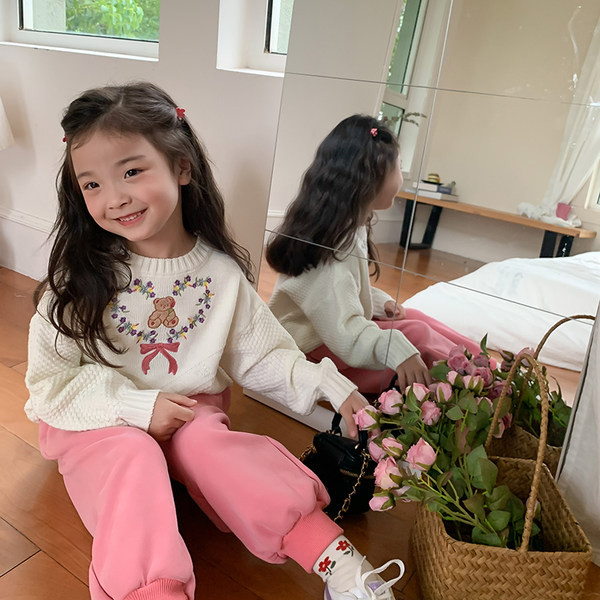 Pulover pentru fete pentru copii cu broderie