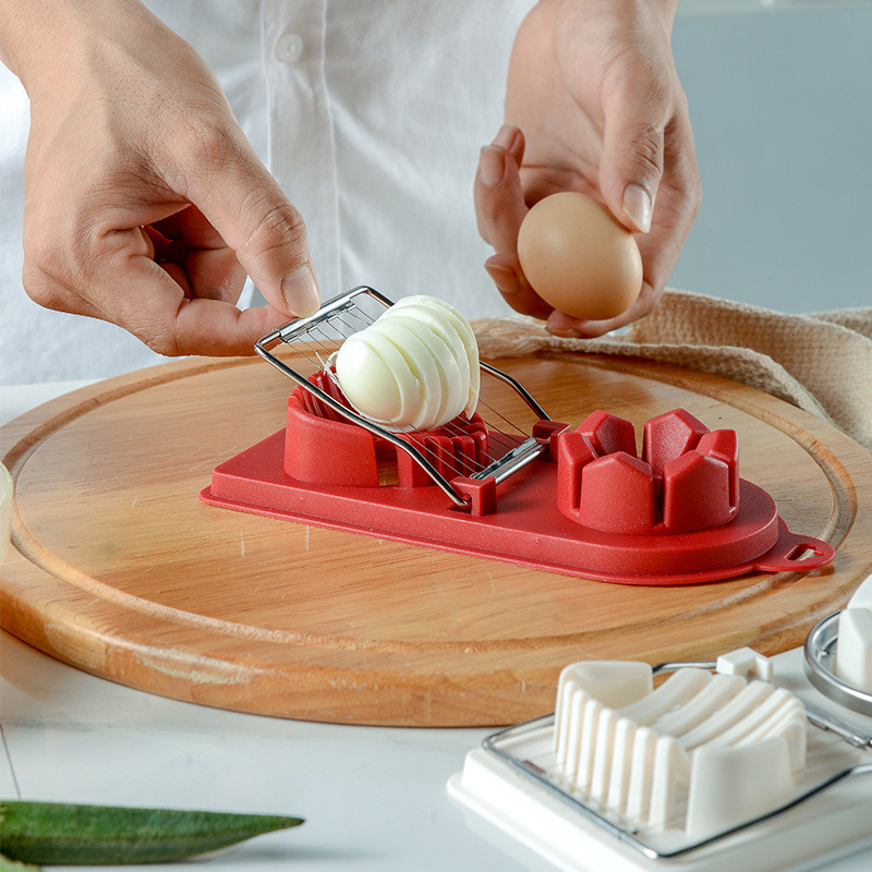 Cutter de bucătărie Despărțitor de ouă Accesorii din oțel inoxidabil Cutter cu livrare directă Două-în-unul manual multifuncțional Glonț pentru ouă și legume