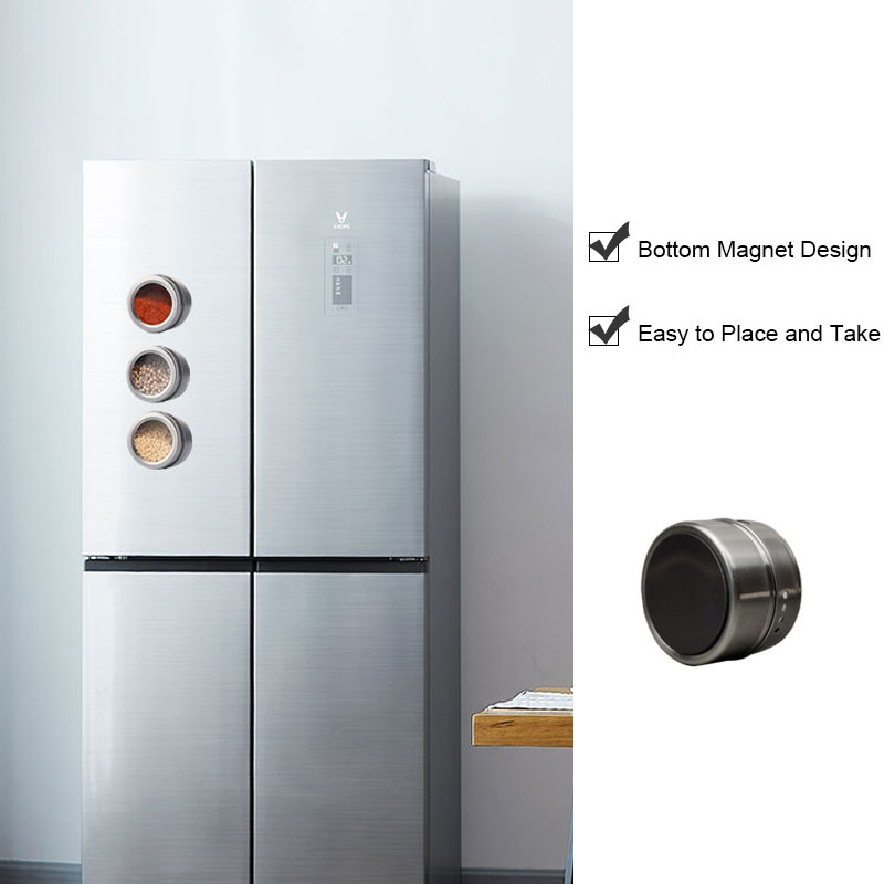 Set borcane magnetice pentru condimente Piper sare Sticla de condimente Elefants Cutie de condimente Recipient de depozitare Set canister Unelte de bucătărie