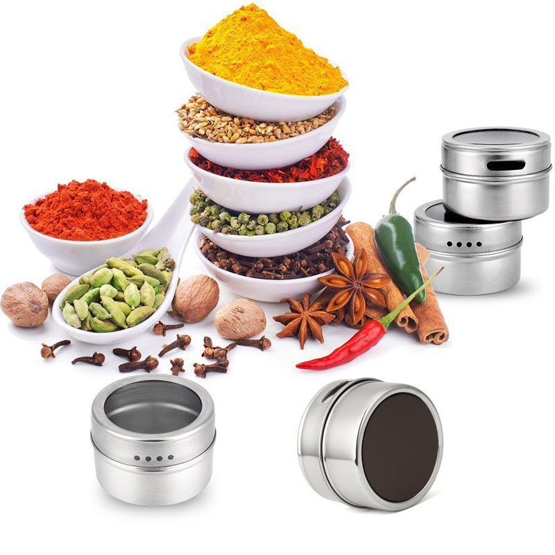 Set borcane magnetice pentru condimente Piper sare Sticla de condimente Elefants Cutie de condimente Recipient de depozitare Set canister Unelte de bucătărie