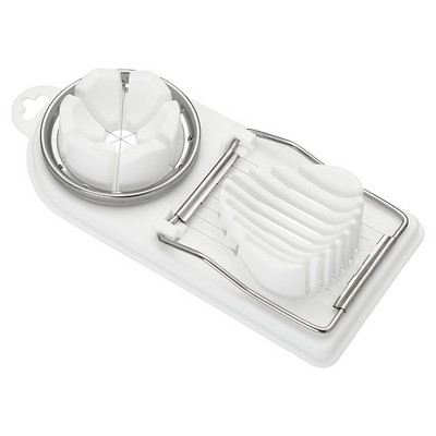 Tăiător de ouă de uz casnic Tăiător manual de ouă multifuncțional din oțel inoxidabil Unelte creative pentru ouă de bucătărie cu două scopuri