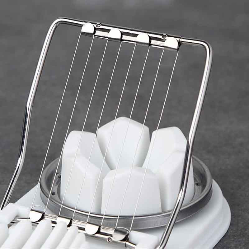 Tăiător de ouă de uz casnic Tăiător manual de ouă multifuncțional din oțel inoxidabil Unelte creative pentru ouă de bucătărie cu două scopuri