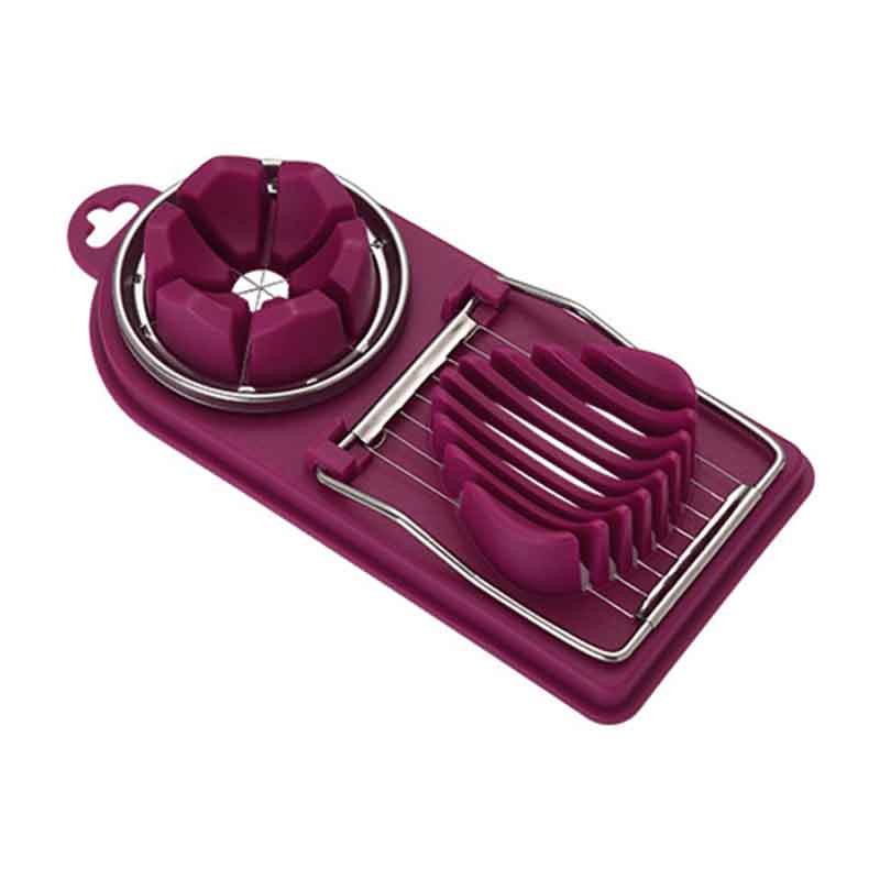 Tăiător de ouă de uz casnic Tăiător manual de ouă multifuncțional din oțel inoxidabil Unelte creative pentru ouă de bucătărie cu două scopuri