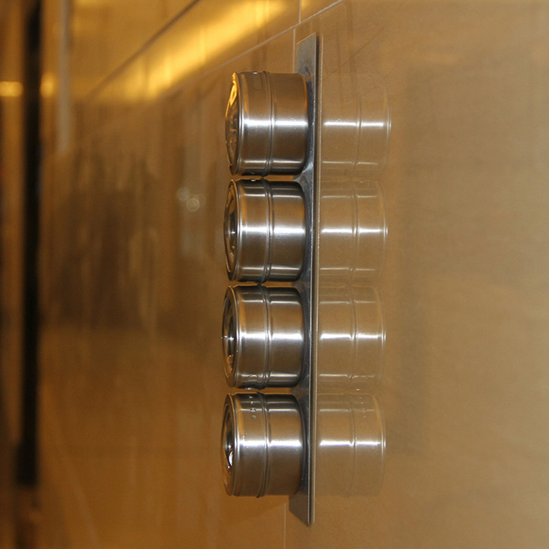 Mágneses fűszer tégelyek palacktartó rozsdamentes acél fűszerezés edénytartó edénytartó fűszertartály kültéri grill kellékek tároló készlet