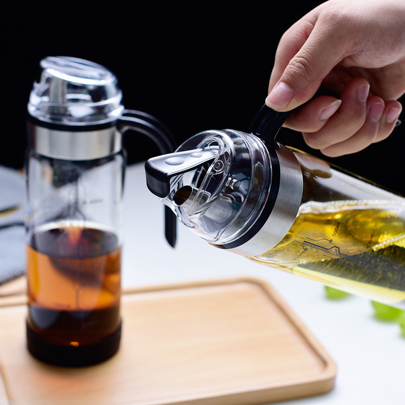 Üvegolajos palack automatikus nyitása és zárása vízkőolaj-adagolóval Szójaszósz tároló palackok és tégelyek Konyhai edények