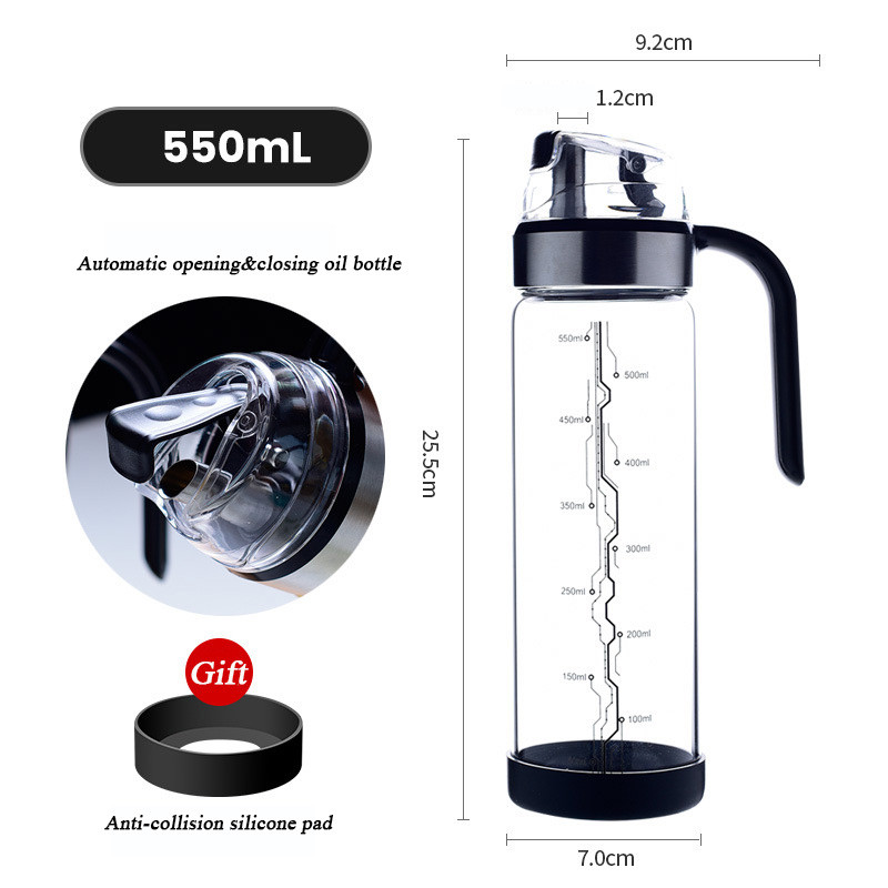 Üvegolajos palack automatikus nyitása és zárása vízkőolaj-adagolóval Szójaszósz tároló palackok és tégelyek Konyhai edények