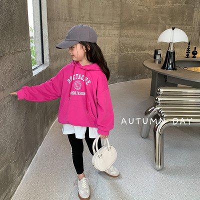 Hanorac pentru copii pentru fete - cu gluga si broderie