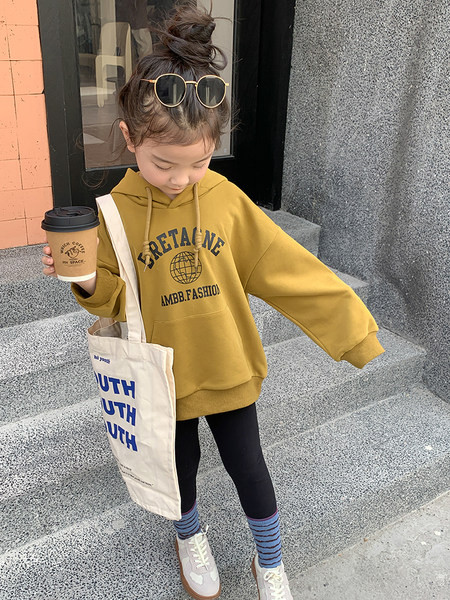 Hanorac pentru copii pentru fete - cu gluga si broderie