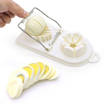 Πολυλειτουργικός κόφτης αυγών από ανοξείδωτο ατσάλι Egg Slicer Sectioner Cutter Καλούπι δημιουργικό σε σχήμα λουλουδιών Gadgets κουζίνας