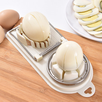 Πολυλειτουργικός κόφτης αυγών από ανοξείδωτο ατσάλι Egg Slicer Sectioner Cutter Καλούπι δημιουργικό σε σχήμα λουλουδιών Gadgets κουζίνας