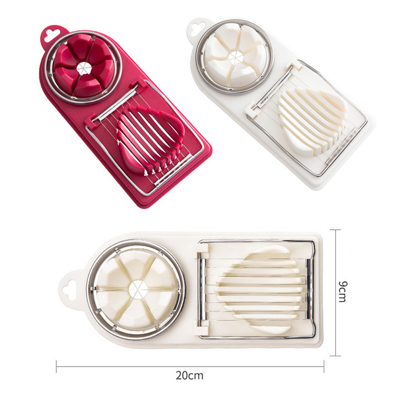Többfunkciós tojásvágó rozsdamentes acél tojásszeletelő vágóforma Kreatív virág formájú konyhai kütyük Tartozékok