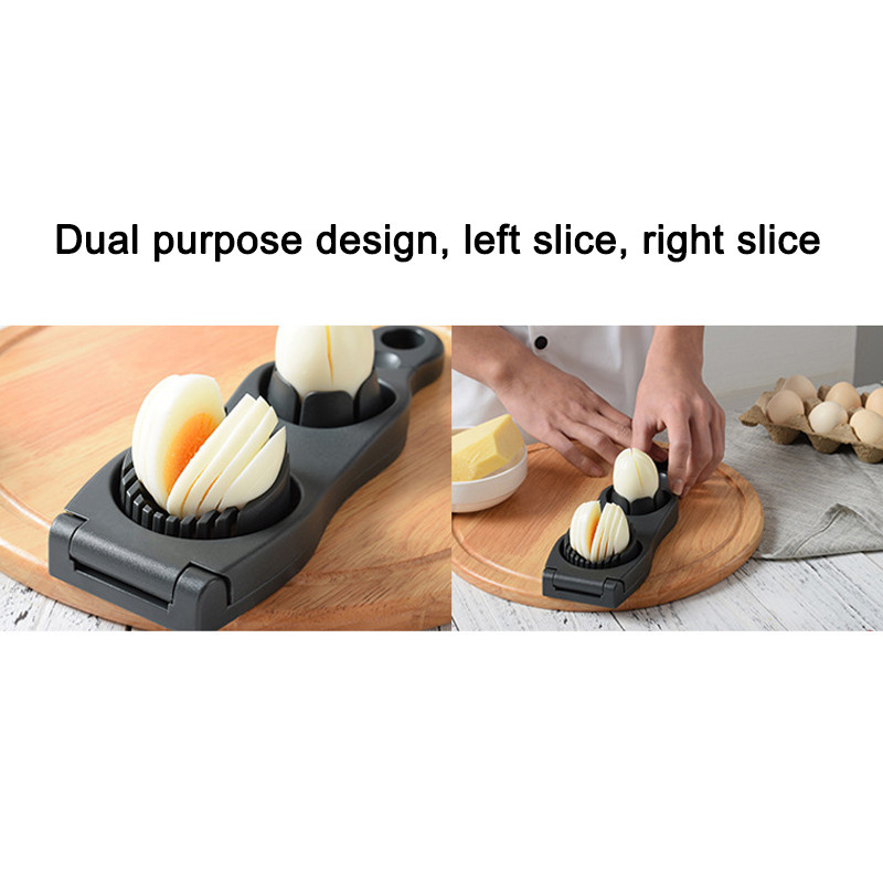 2 viename nerūdijančio plieno kiaušinių pjaustyklės, skirtos kiaušiniams virti Kiaušinių pjaustytuvas, skirstytuvas Virtuvės prietaisai A1