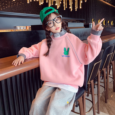 Hanorac pentru copii cu decolteu inalt, haine de iarna pentru copii si tineret