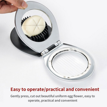 Εργαλείο κουζίνας Πολυλειτουργικός κόφτης αυγών από ανοξείδωτο ατσάλι Αυγά κοπής αυγών σε φέτες φρούτων