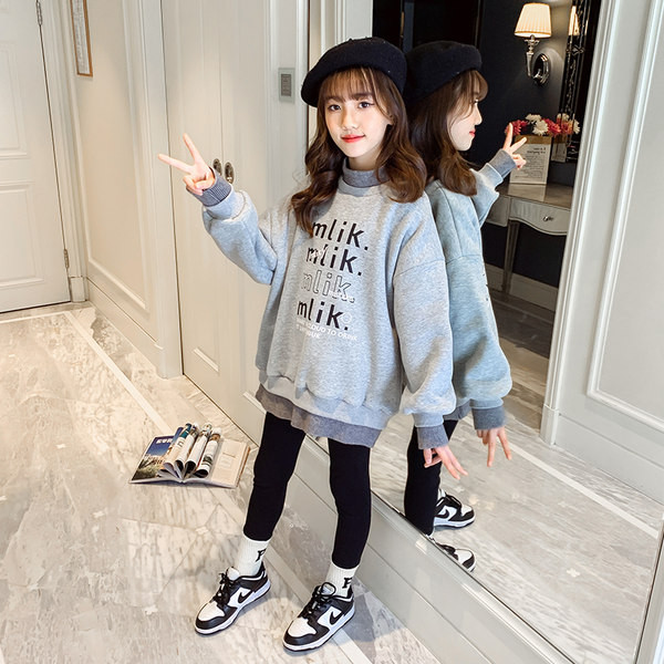 Hanorac copii toamna-iarna, decolteu inalt, stil nou