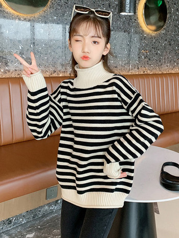 Φθινοπωρινό-χειμωνιάτικο παιδικό πουλόβερ για κορίτσια - νέο μοντέλο