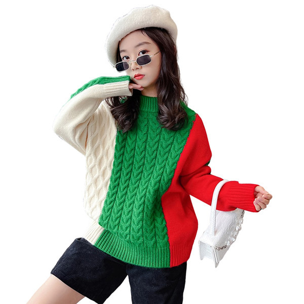 Džemper za djevojčice sa ovalnim izrezom u tri boje