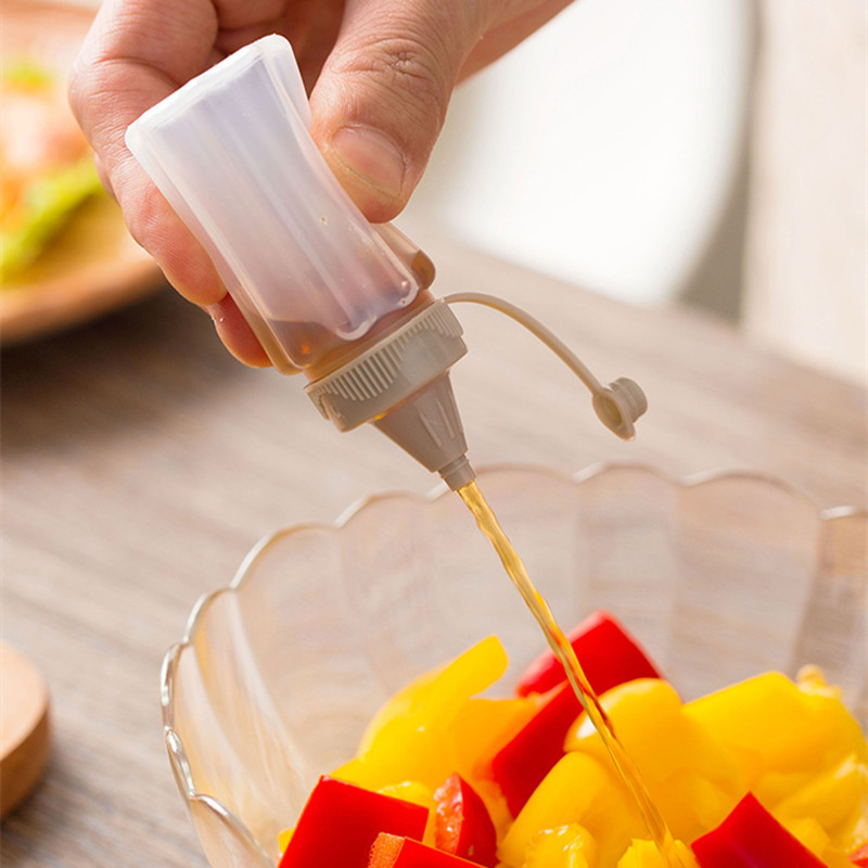 MAMOS RANKA 4vnt/rinkinys virtuvės plastikinis salotų padažo buteliukas pagardų dozatorius