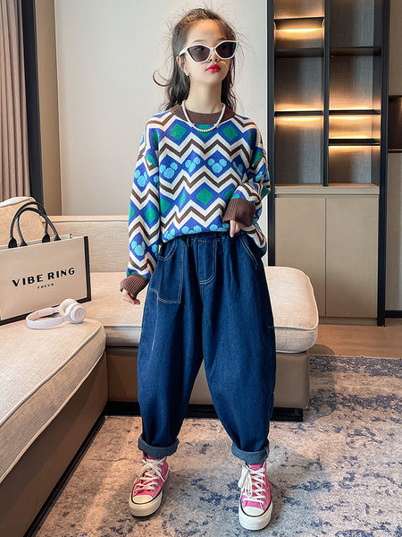 Vaikiškas megztinis mergaitei rudeninis,žieminis,madingas,storas