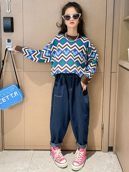 Vaikiškas megztinis mergaitei rudeninis,žieminis,madingas,storas