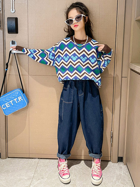 Vaikiškas megztinis mergaitei rudeninis,žieminis,madingas,storas