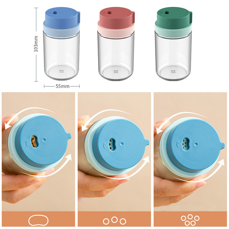 Üvegfűszeres tégelyek Palack fűszeres doboz Sószóró Konyhai cuccok Állítható méretű Kiömlőnyílás Üveg lezárt cukortartó