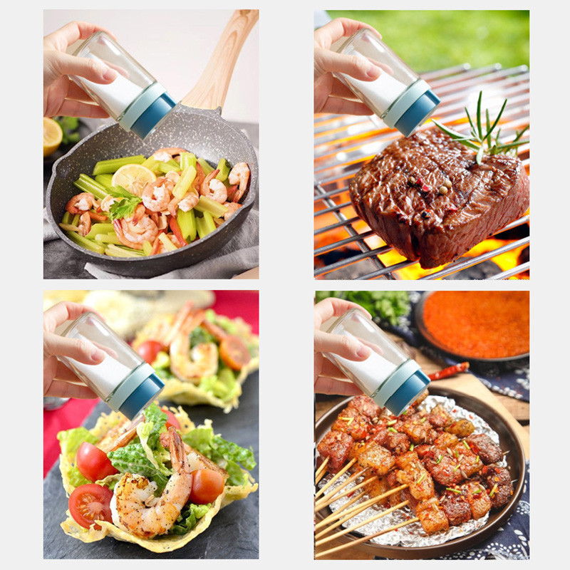 Üvegfűszeres tégelyek Palack fűszeres doboz Sószóró Konyhai cuccok Állítható méretű Kiömlőnyílás Üveg lezárt cukortartó