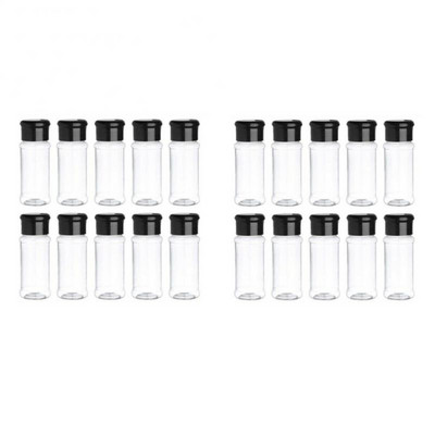 5/10/15/20 vnt Prieskonių indelis Prieskonių Druskos Pipirų Plaktuvas Paprikos Prieskonių Indelis Plastikinis Skaidrus Prieskonių Prieskonių Butelis Virtuvė